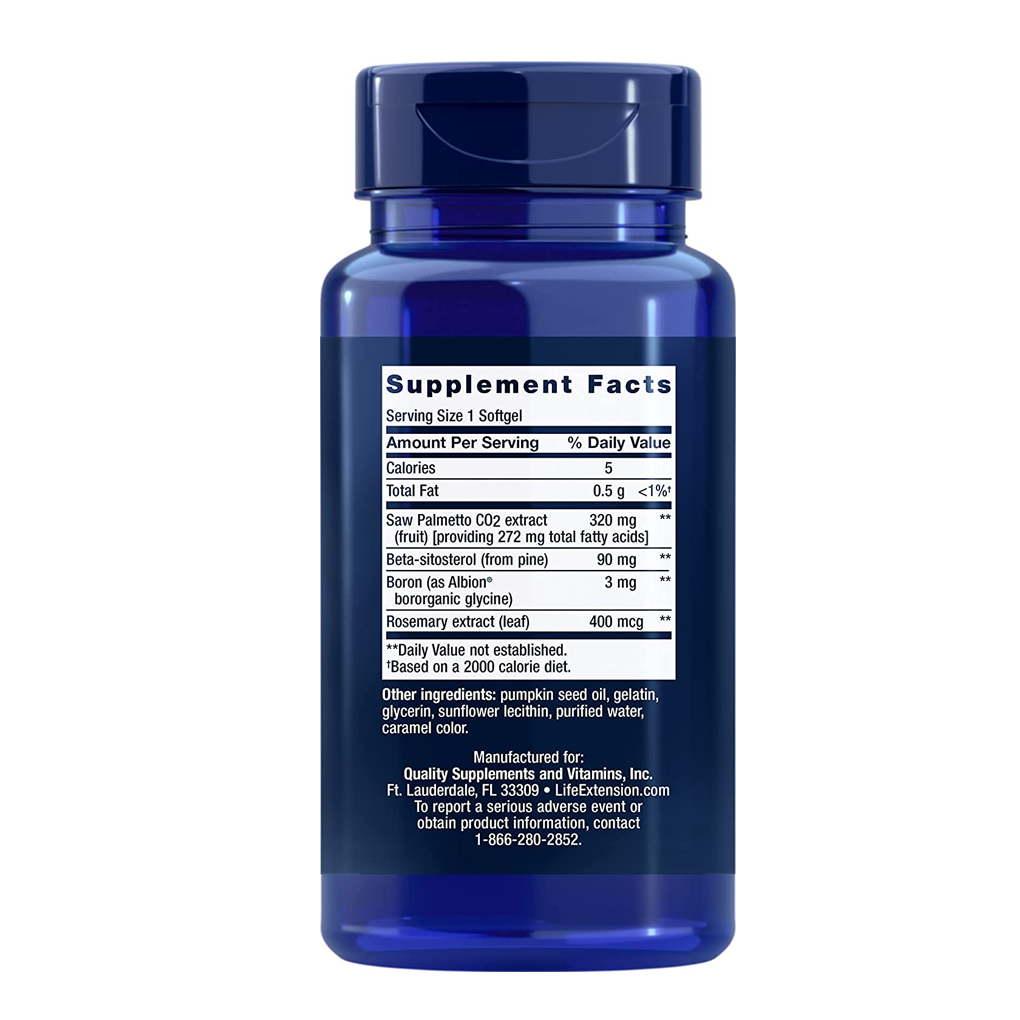 Life Extension PalmettoGuard® Saw Palmetto/Nettle Root Formula with Beta-Sitosterol / 60 softgels