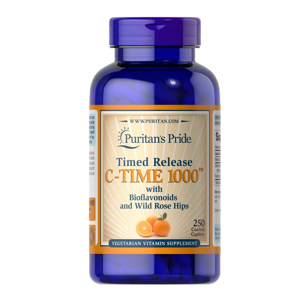 Puritan's Pride Vitamin C-1000 mg with Rose Hips Timed Release / 250 Caplets