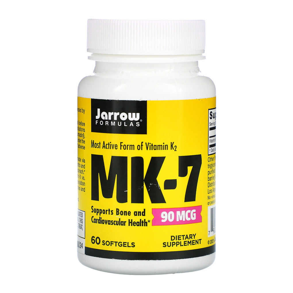 Jarrow Formulas MK-7 - Vitamin K₂ ( as Natural MK-7 [Menaquinone-7] ) / 60 Softgels
