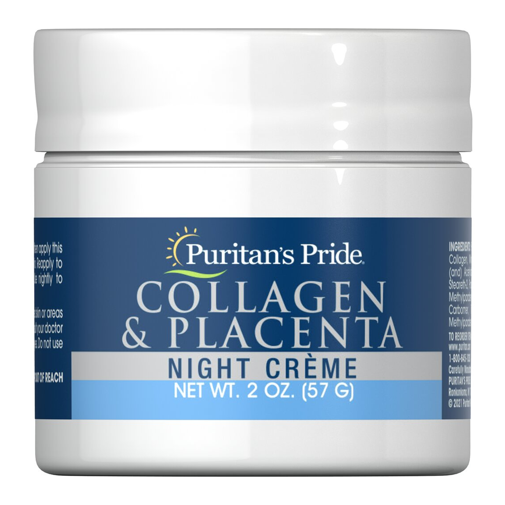 Puritan's Pride Natural Collagen and Placenta Night Creme  / 2 oz.