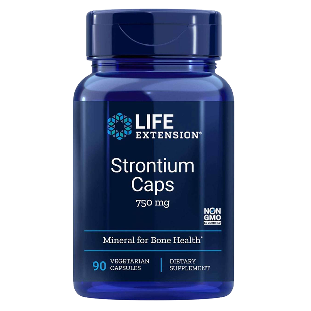 Life Extension  Strontium 750 mg / 90 Vegetarian Capsules
