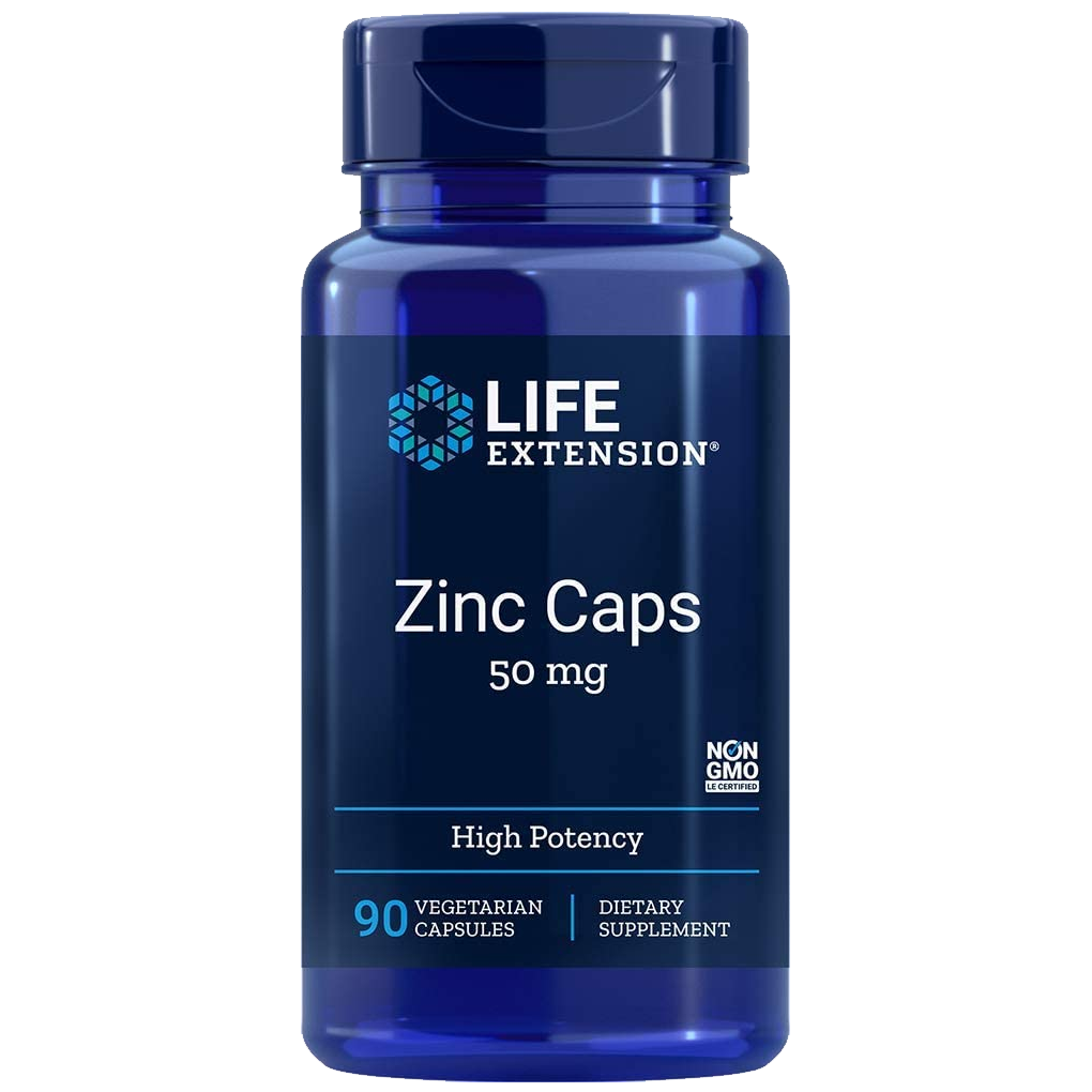 Life Extension Zinc Caps 50 mg / 90 Vegetarian capsules