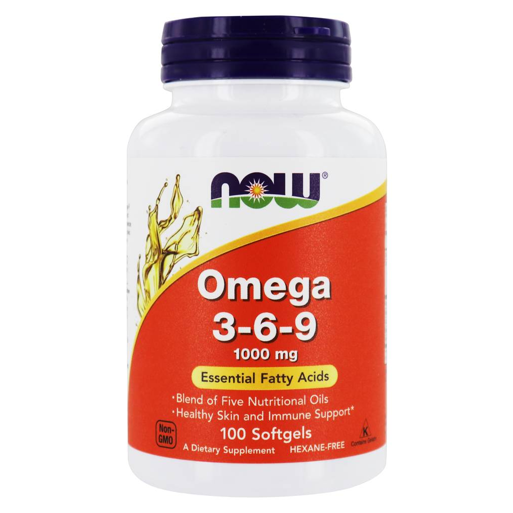 Now Foods Omega 3-6-9   1000 mg / 100 Softgels