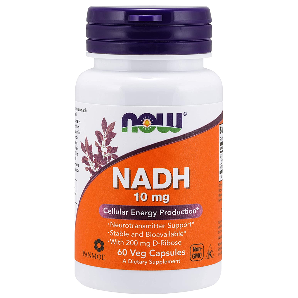 Now Foods NADH With 200 mg D Ribose 10 mg / 60 Vegetarian Capsules
