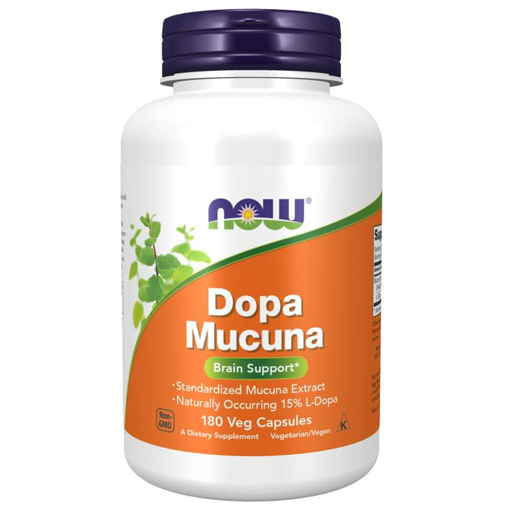 NOW Foods  Dopa Mucuna Brain Support / 180 Vegetable Capsules