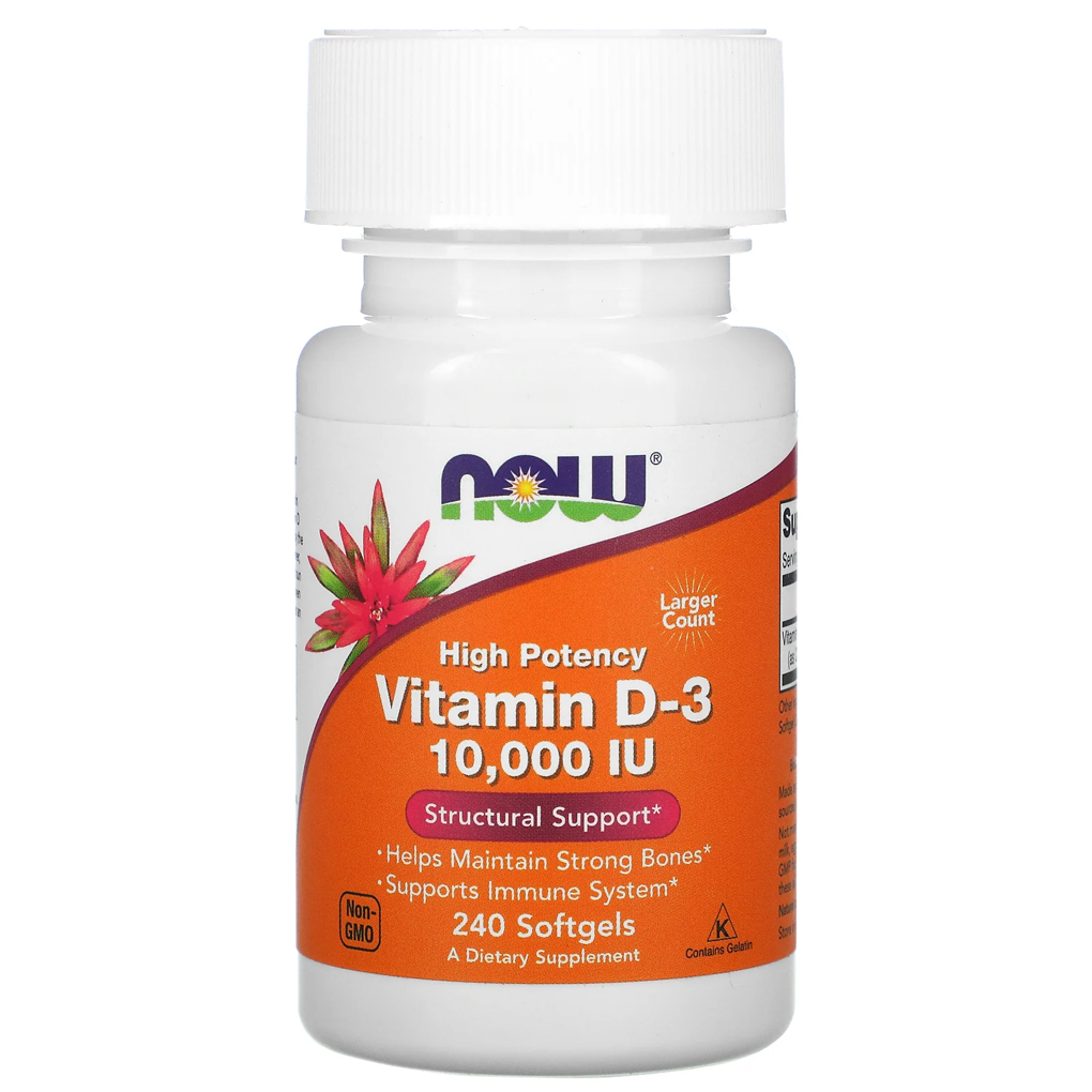 NOW Foods  Vitamin D3  10000 IU / 240 Softgels