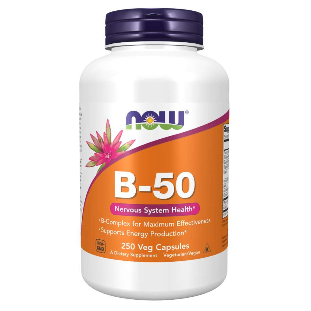 NOW Foods B-50 Nervous System Health / 250 Vegetable Capsules