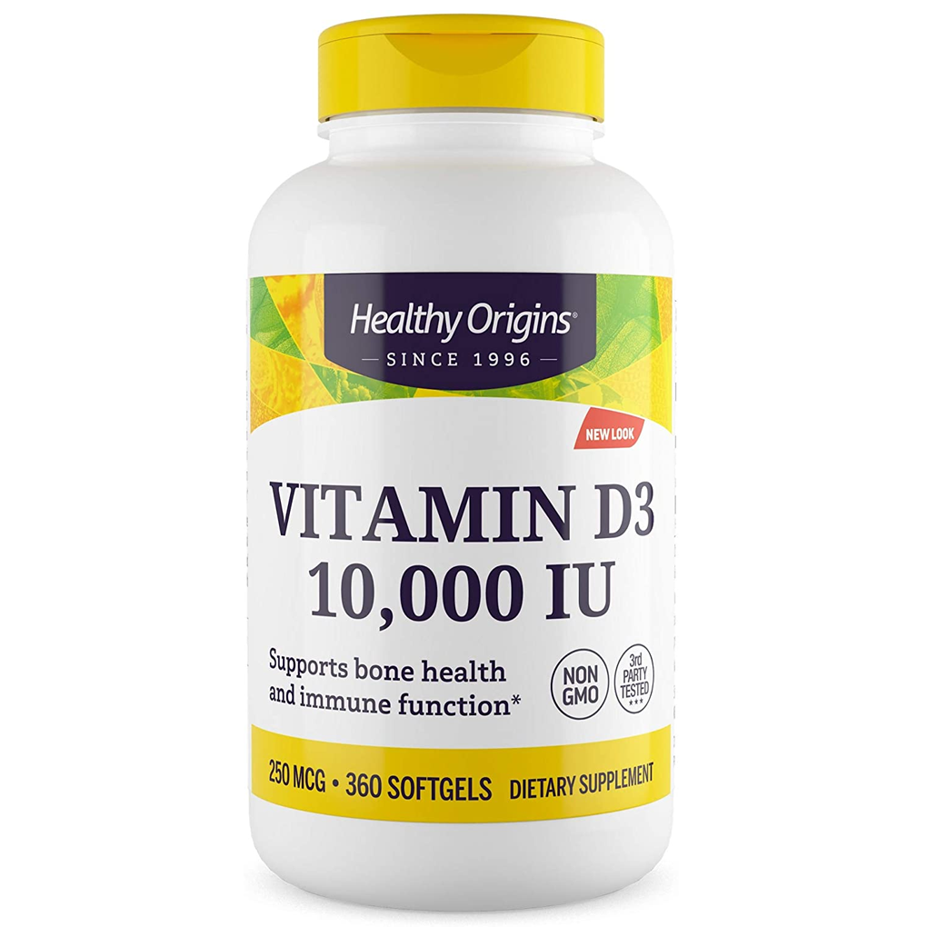 Healthy Origins® Vitamin D3 10,000 IU / 360 Softgels