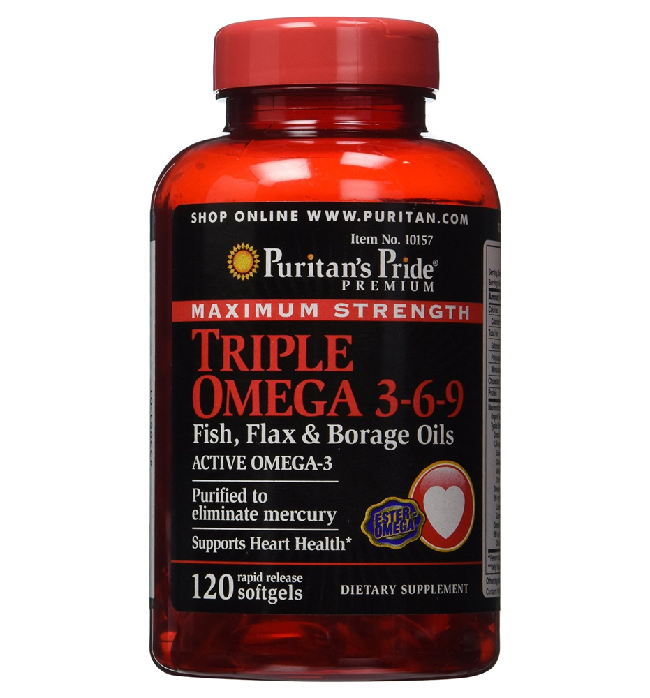 Puritan s Pride Maximum Strength Triple Omega 3-6-9 Fish ...