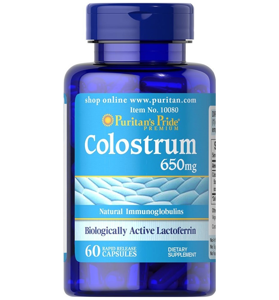 Puritan's Pride Colostrum 650 mg / 60 Capsules