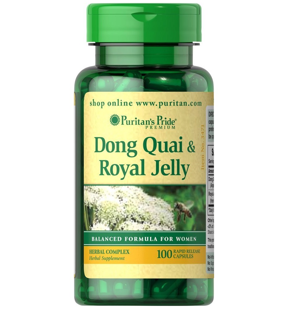Puritan's Pride Dong Quai & Royal Jelly  200 mg/300 mg / 100 Capsules
