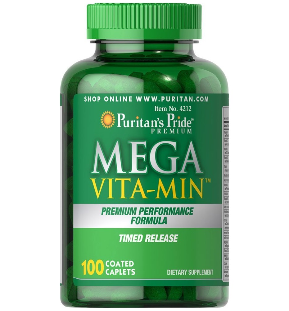 Puritan's Pride Mega Vita-Min™ Multivitamin Timed Release / 100 Caplets
