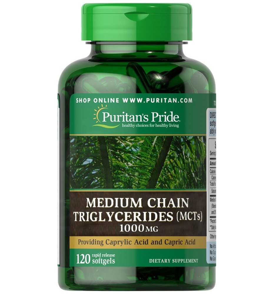 Puritan's Pride Medium Chain Triglycerides (MCTs) 1000 mg / 120 Softgels
