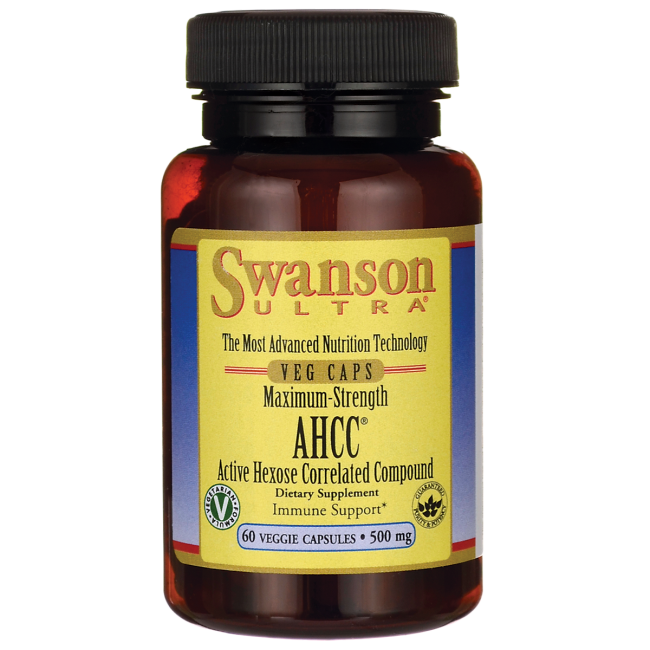 Swanson Ultra Maximum-Strength AHCC Active Hexose Correlated Compound 500 mg / 60 Veg Caps