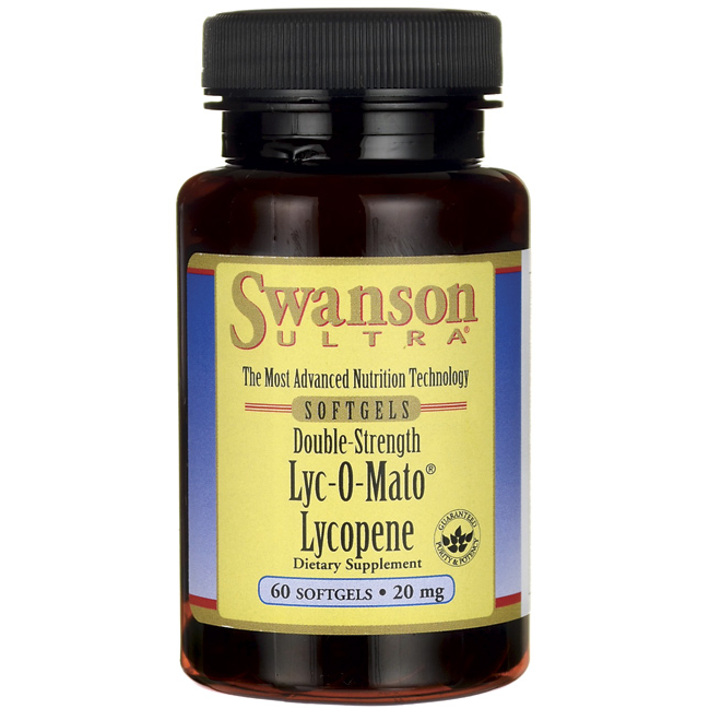 Swanson Double Strength Ultra Lyc-O-Mato 334 mg. & Lycopene (6%) 20 mg. with Natural Tocopherols / 60 Sgels