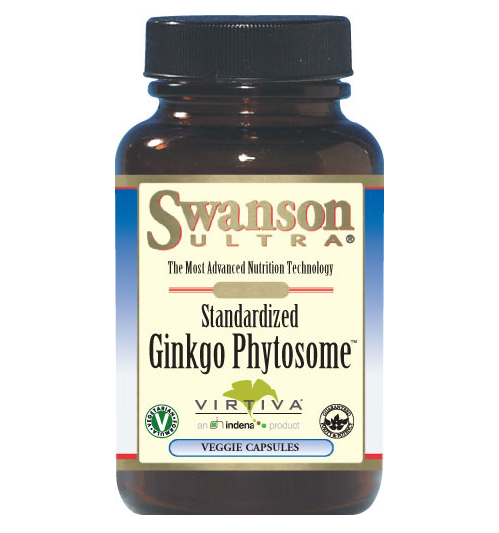 Swanson Ultra Standardized Ginkgo Phytosome Virtiva 480mg / 30 Vegetarian Capsules