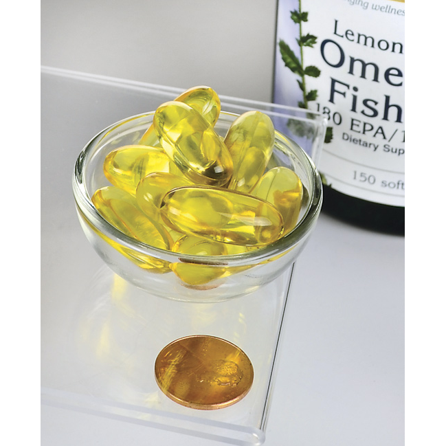 Swanson Premium Lemon Flavor Omega-3 Fish Oil / 150 Sgels