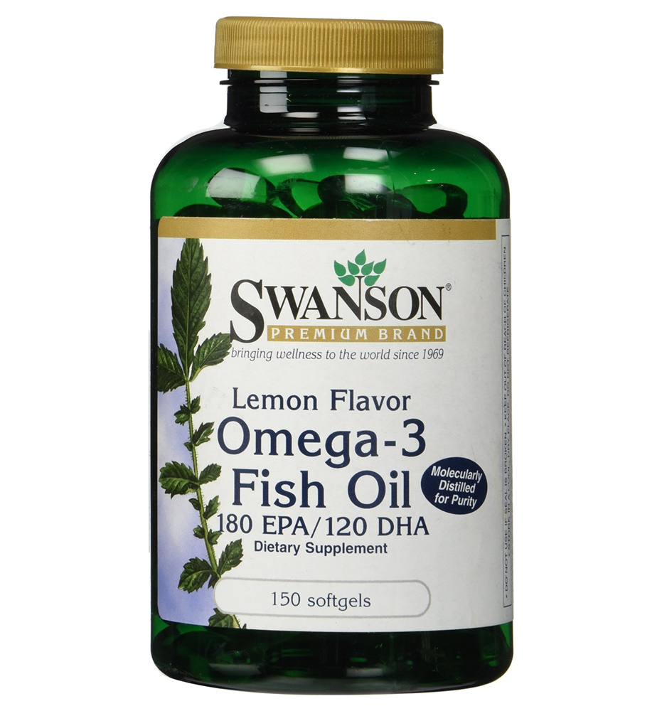 Swanson Premium Lemon Flavor Omega-3 Fish Oil / 150 Sgels