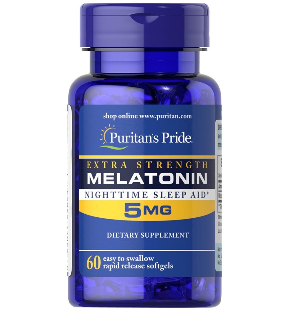 Puritan's Pride Extra Strength Melatonin 5 mg. / 60 Softgels