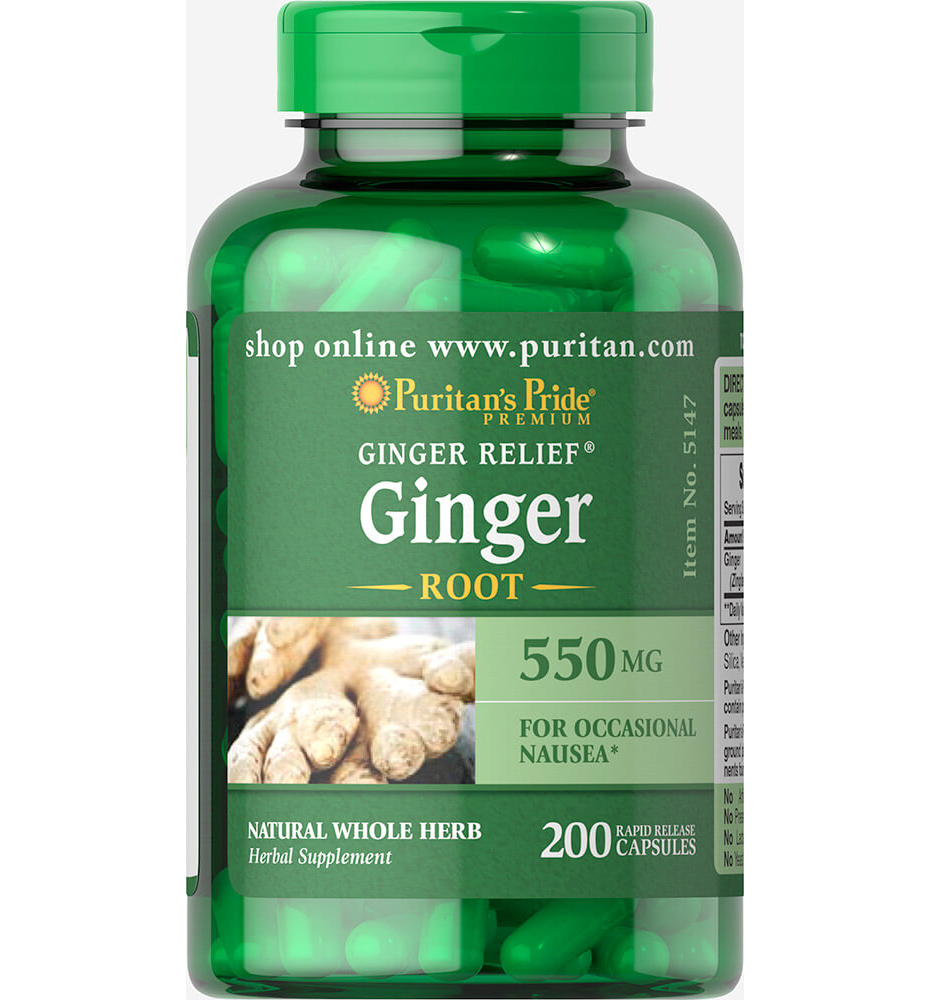 Puritan's Pride Ginger Root 550 mg / 200 Capsules