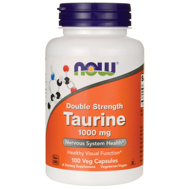 NOW Foods Double Strength Taurine 1,000 mg / 100 Veg Caps
