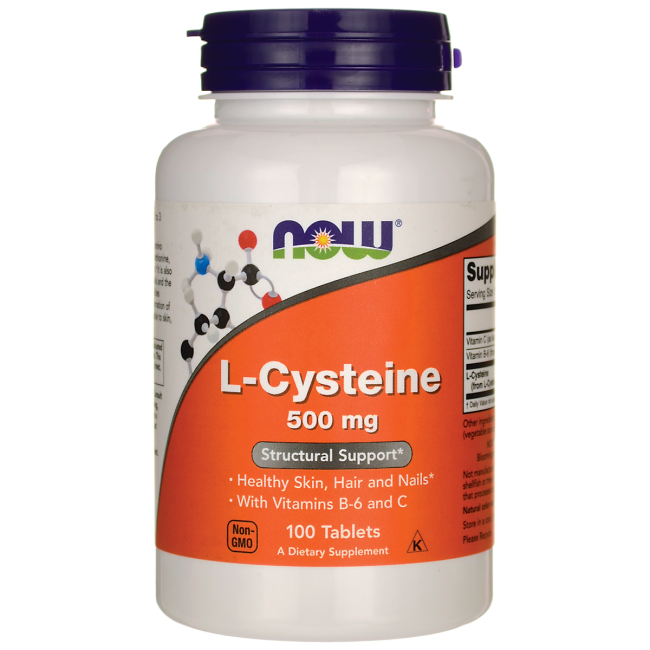 NOW Foods L-Cysteine 500 mg with C&B-6 / 100 Tabs.