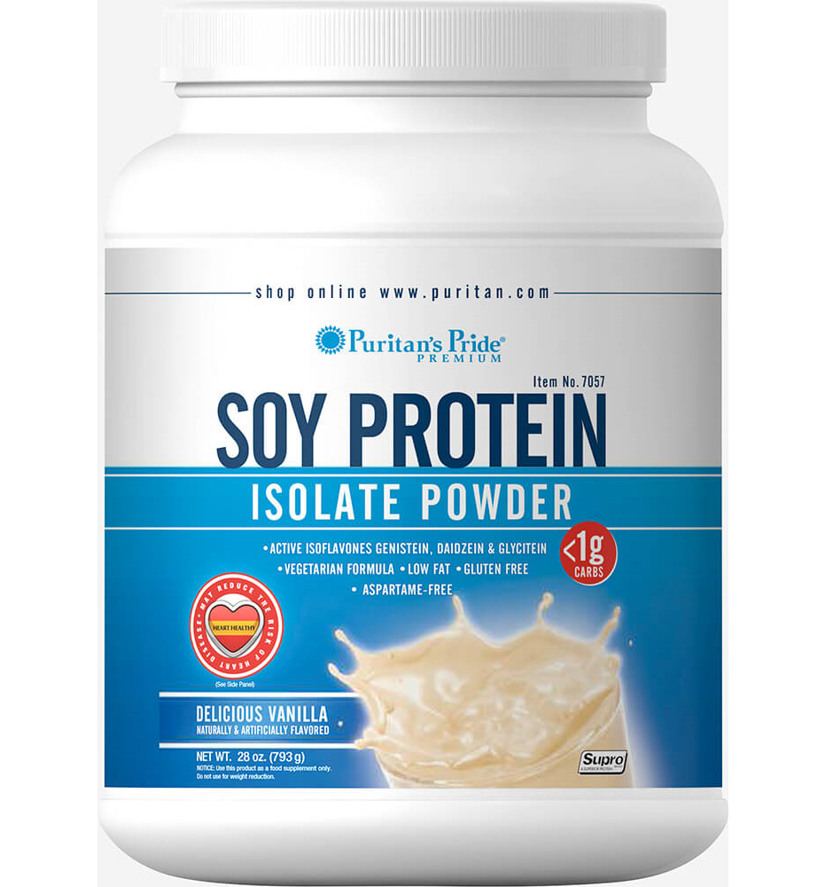 Puritan's Pride 100% Premium Soy Protein Isolate Powder Vanilla / 28 oz. (793 g.)