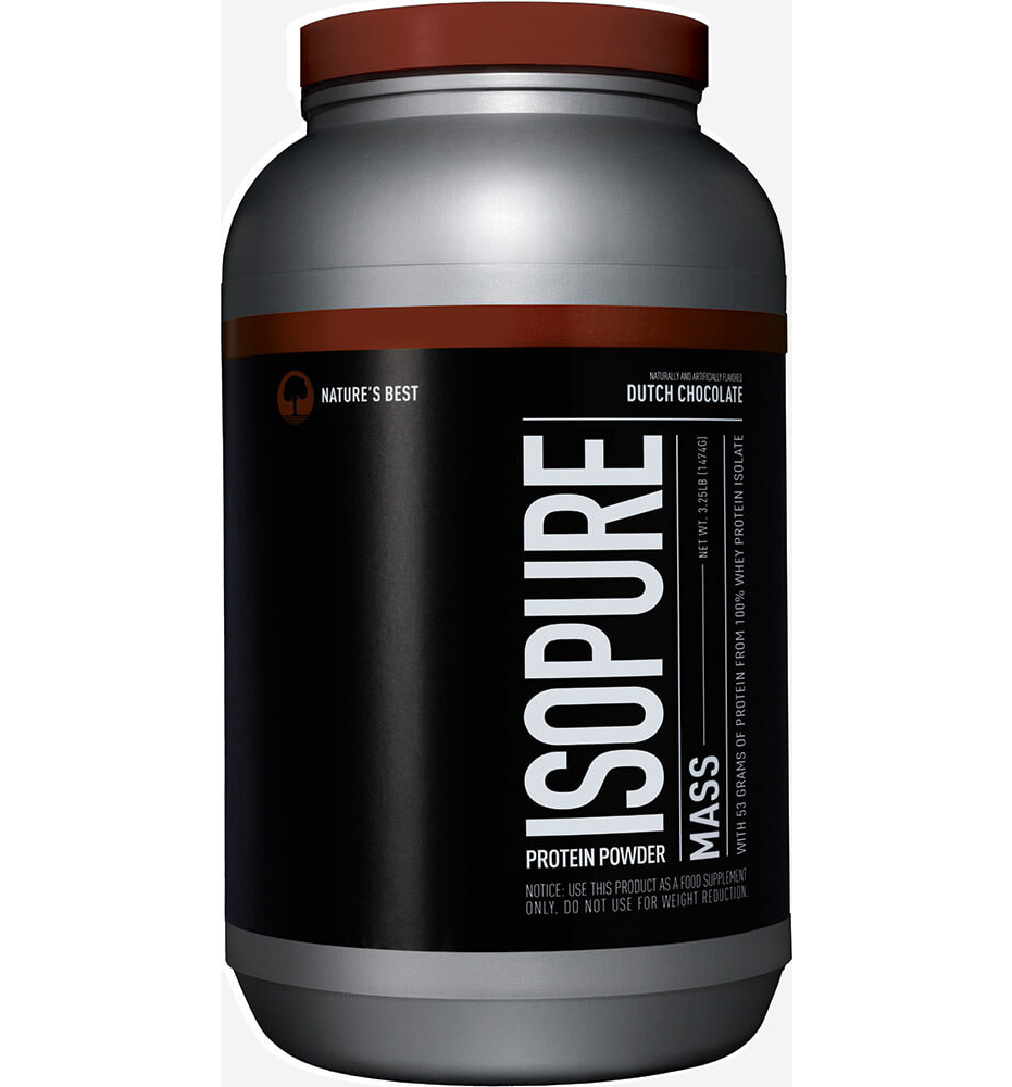 Nature's Best Isopure Mass Whey Protein Isolate Dutch Chocolate / 3.25 lbs Powder (1474 g.)