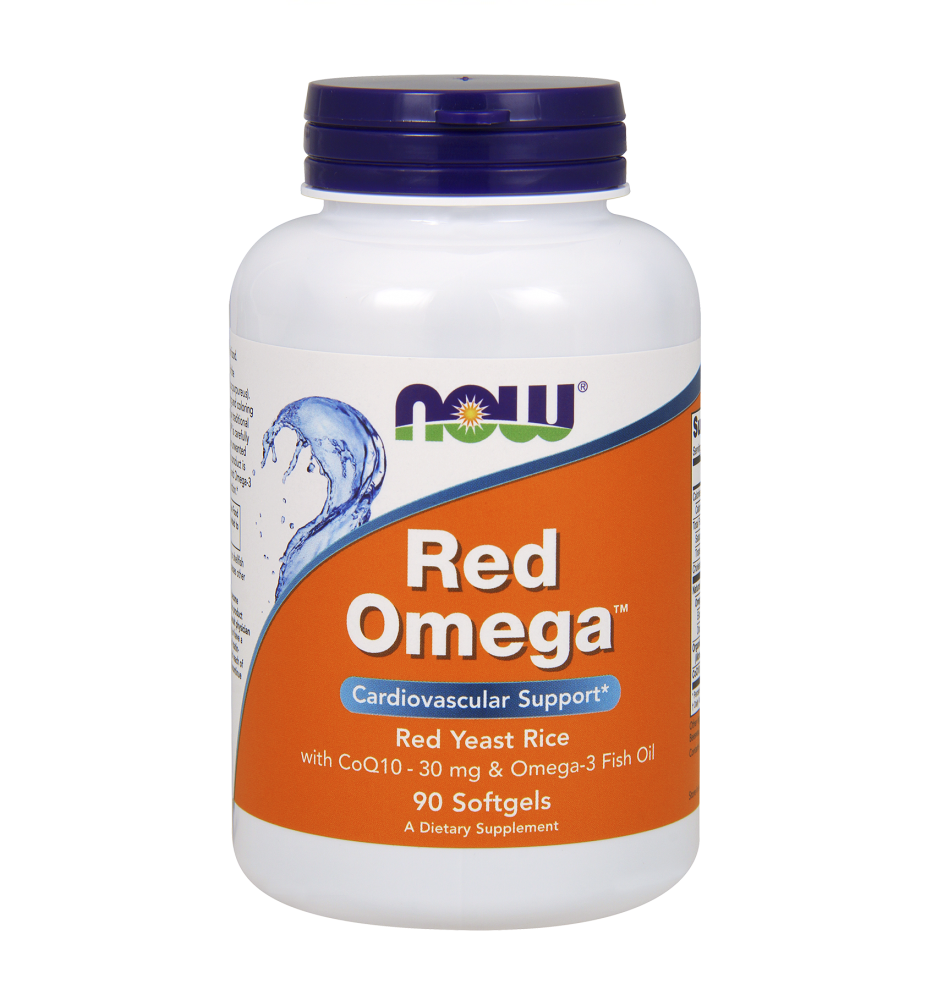 NOW® Foods Red Omega™ Red Yeast Rice with Co Q10 & Omega-3 Fish Oil / 90 Softgels