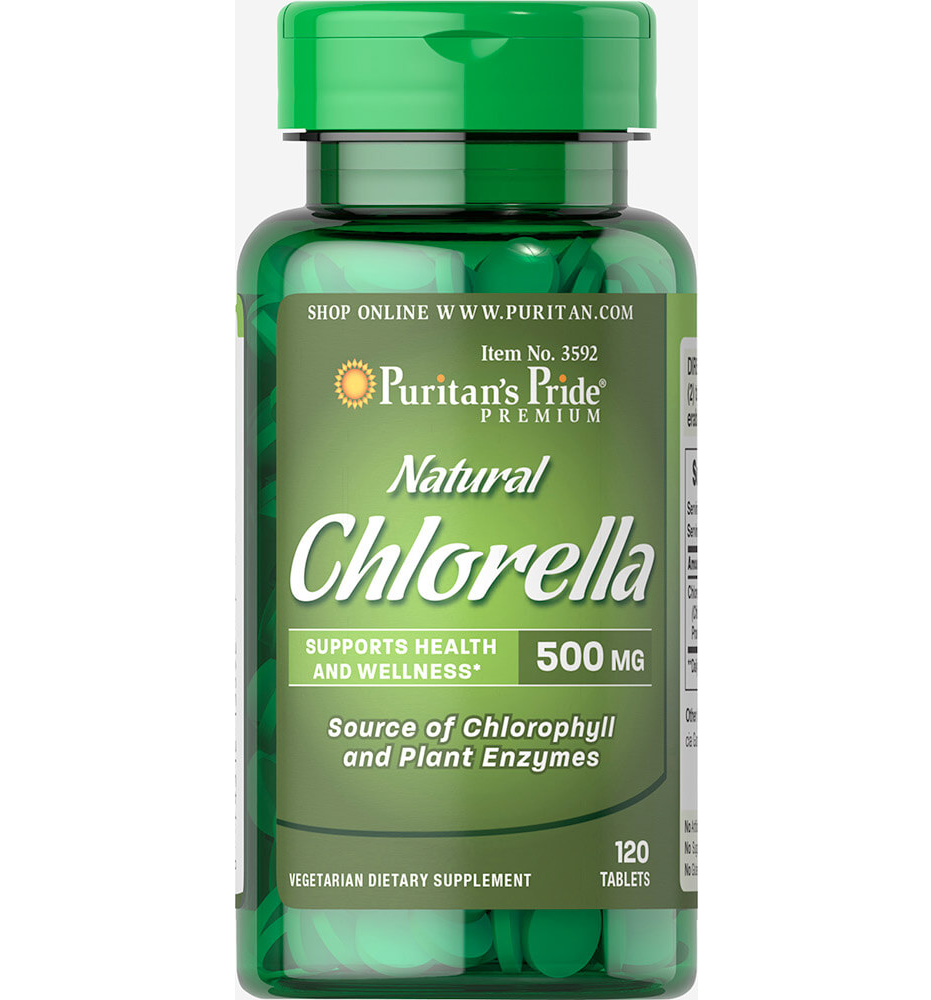 Puritan's Pride Natural Chlorella 500 mg / 120 Tablets