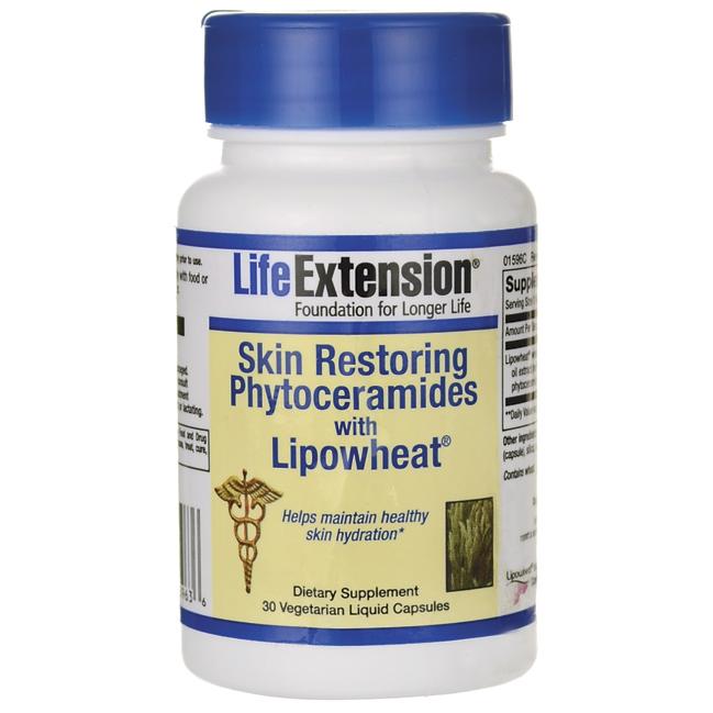 Life Extension Skin Restoring Phytoceramides with Lipowheat 350 mg / 30 Liq Vegcap
