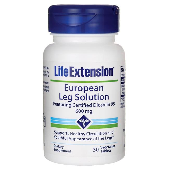 Life Extension European Leg Solution  Certified Diosmin 95 - 600 mg / 30 Veg Tabs
