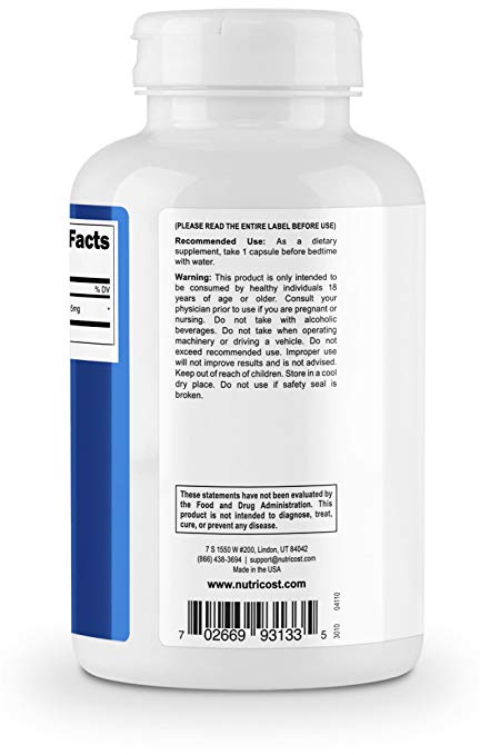 Nutricost Melatonin 5mg / 240 Capsules Nutricost Melatonin 5mg / 240 Capsules