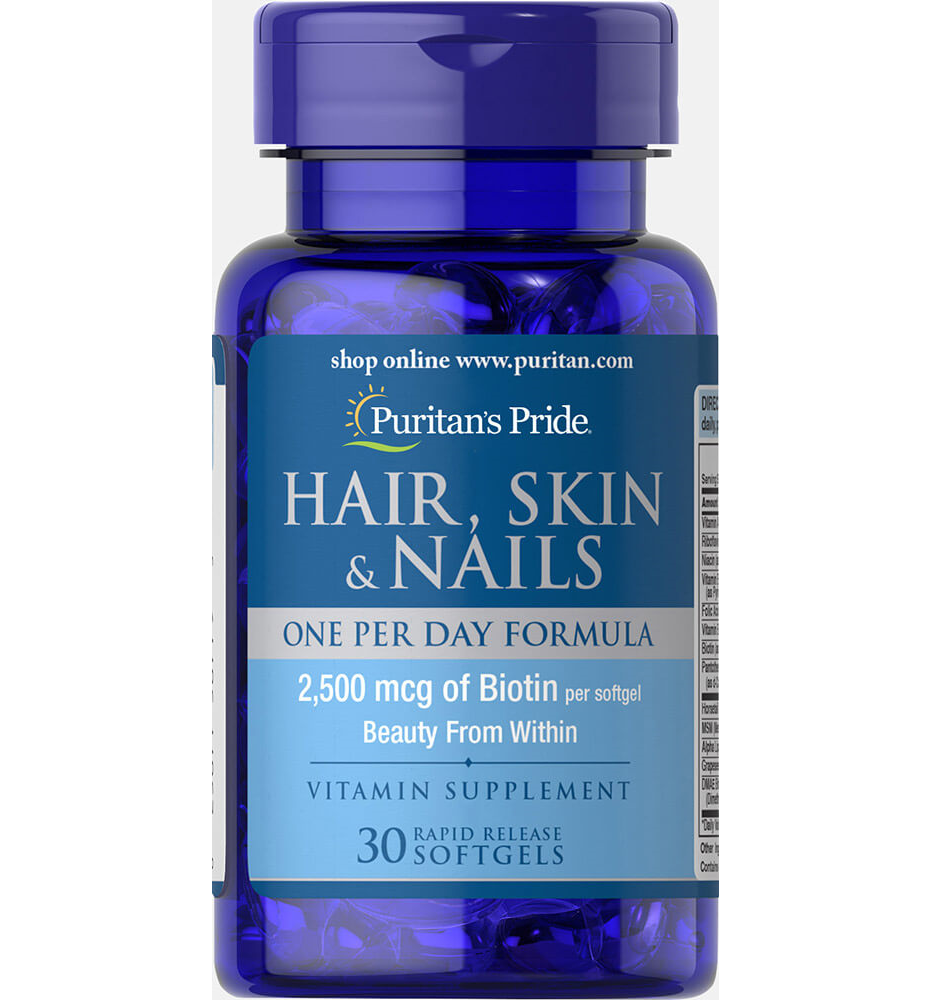 Puritan's Pride Hair, Skin & Nails One Per Day Formula / 30 Softgels