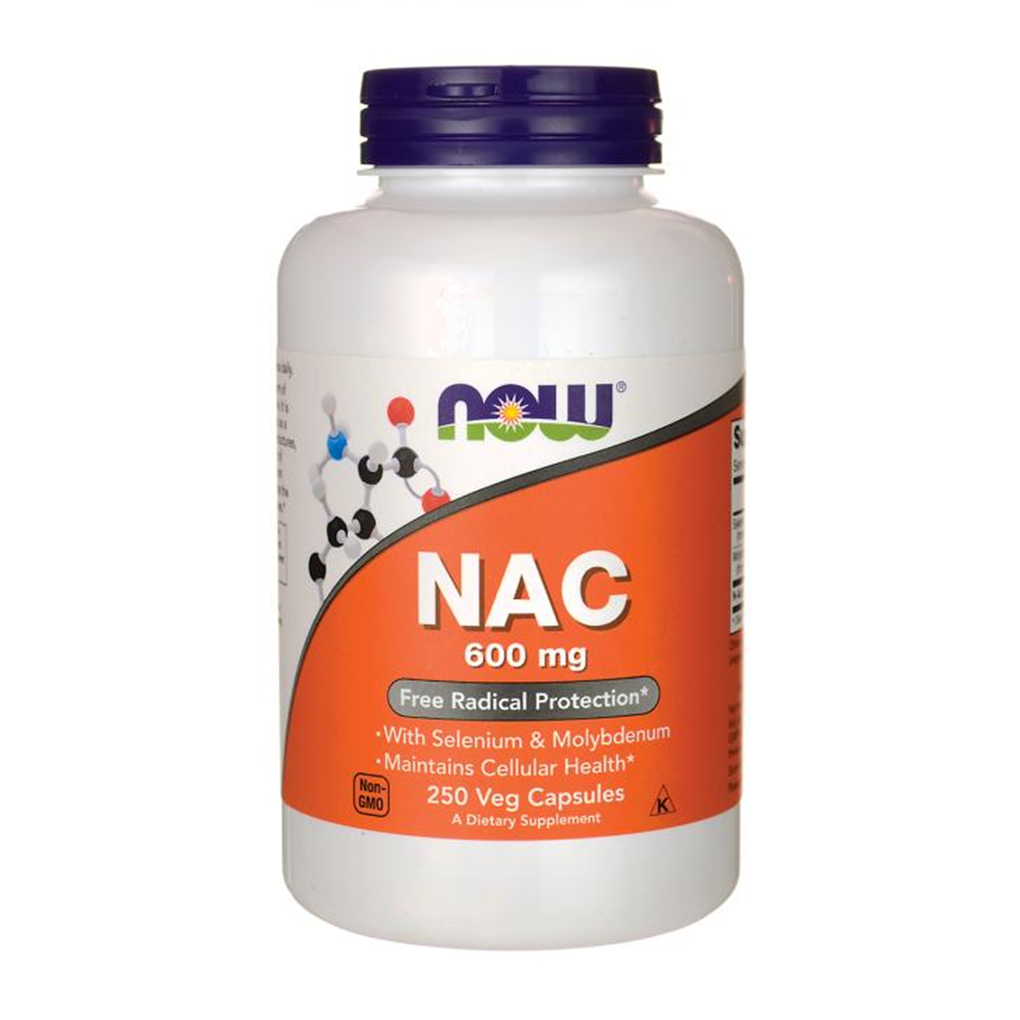 NOW Foods NAC (N-Acetyl Cysteine) 600 mg with Selenium & Molybdenum / 250 Veg Caps
