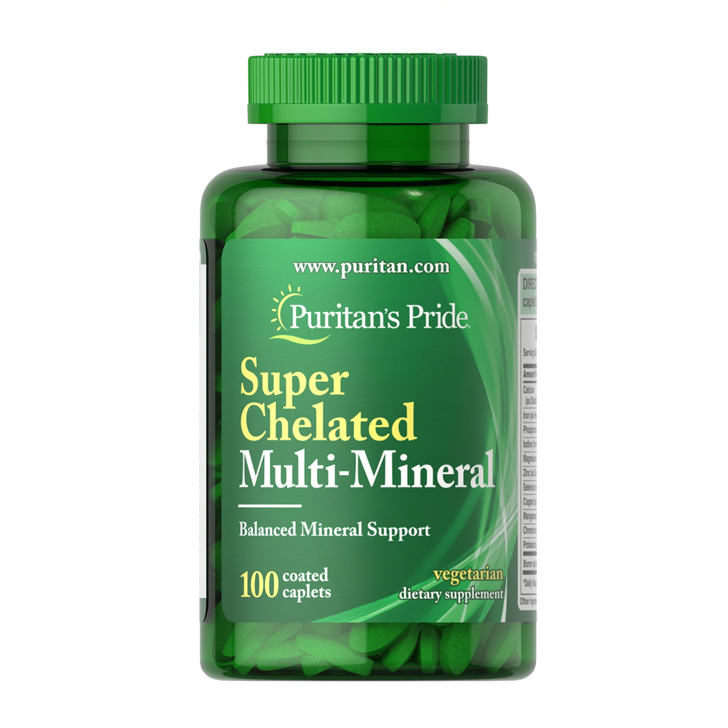 Puritan's Pride Super Chelated Multi Mineral / 100 Coated Caplets