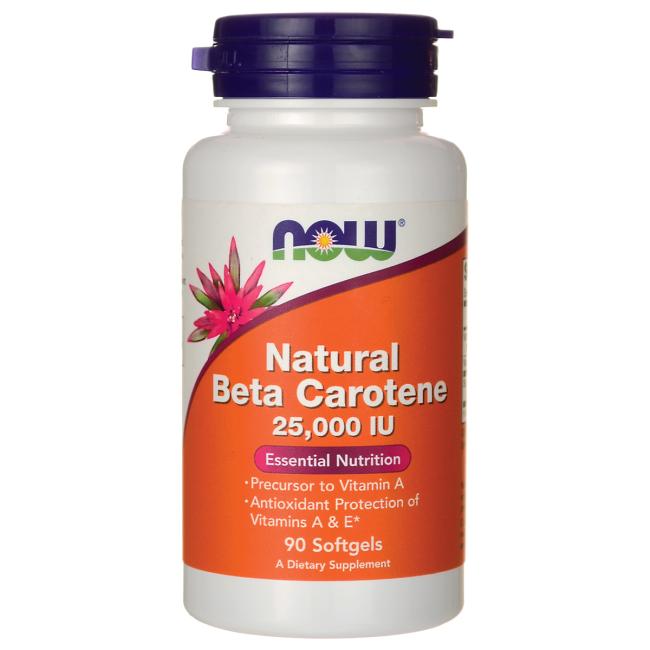 NOW Foods Natural Beta Carotene 25,000 IU / 90 Softgels