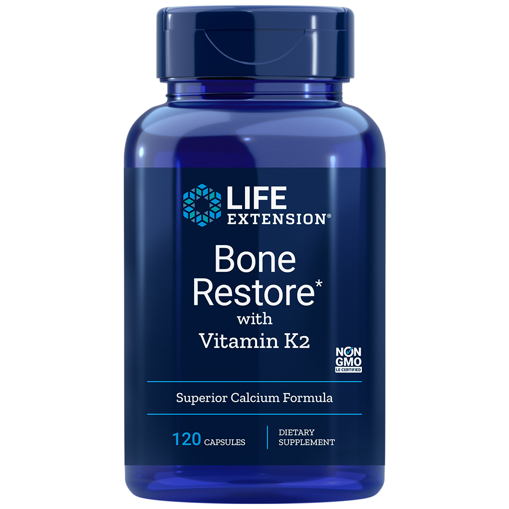 Life Extension Bone Restore with Vitamin K2 / 120 Caps