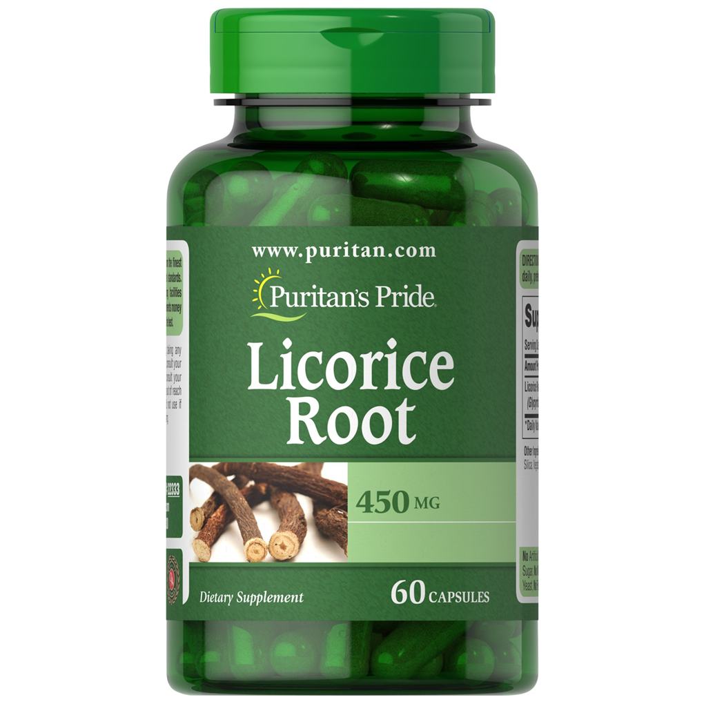 Puritan's Pride  Licorice Root 450 mg / 60 Capsules