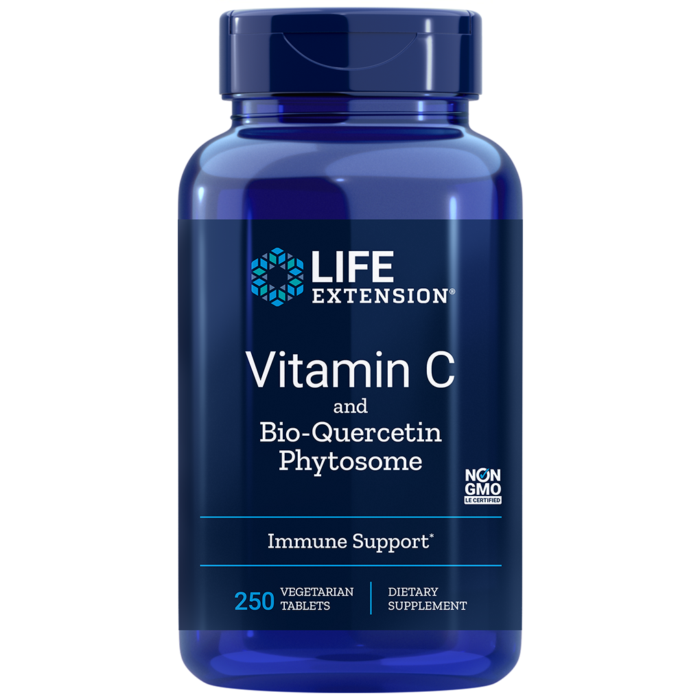 Life Extension Vitamin C and Bio-Quercetin Phytosome (1,000 mg) / 250 Vegetarian Tablets
