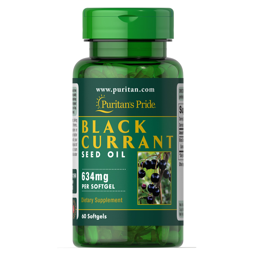 Puritan's Pride Black Currant Seed Oil 634 mg / 60 Softgels
