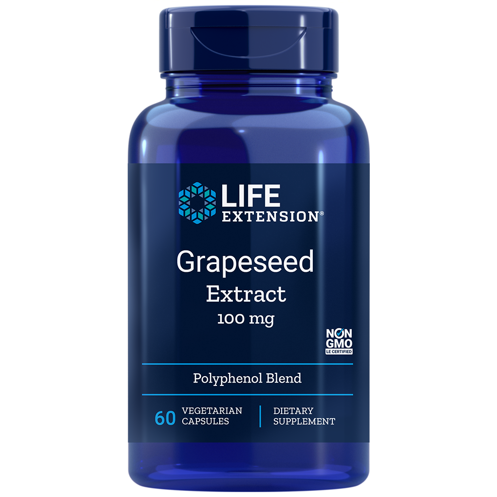 Life Extension Grapeseed Extract (+ Vitamin C + Trans-Resveratrol ) / 60 Vegetarian Capsules