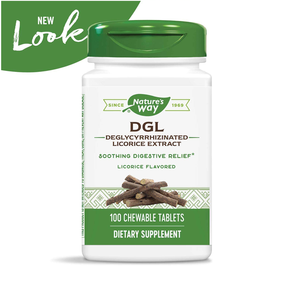 Nature's Way DGL Licorice Extract (with Glycine) / 100 Chewables