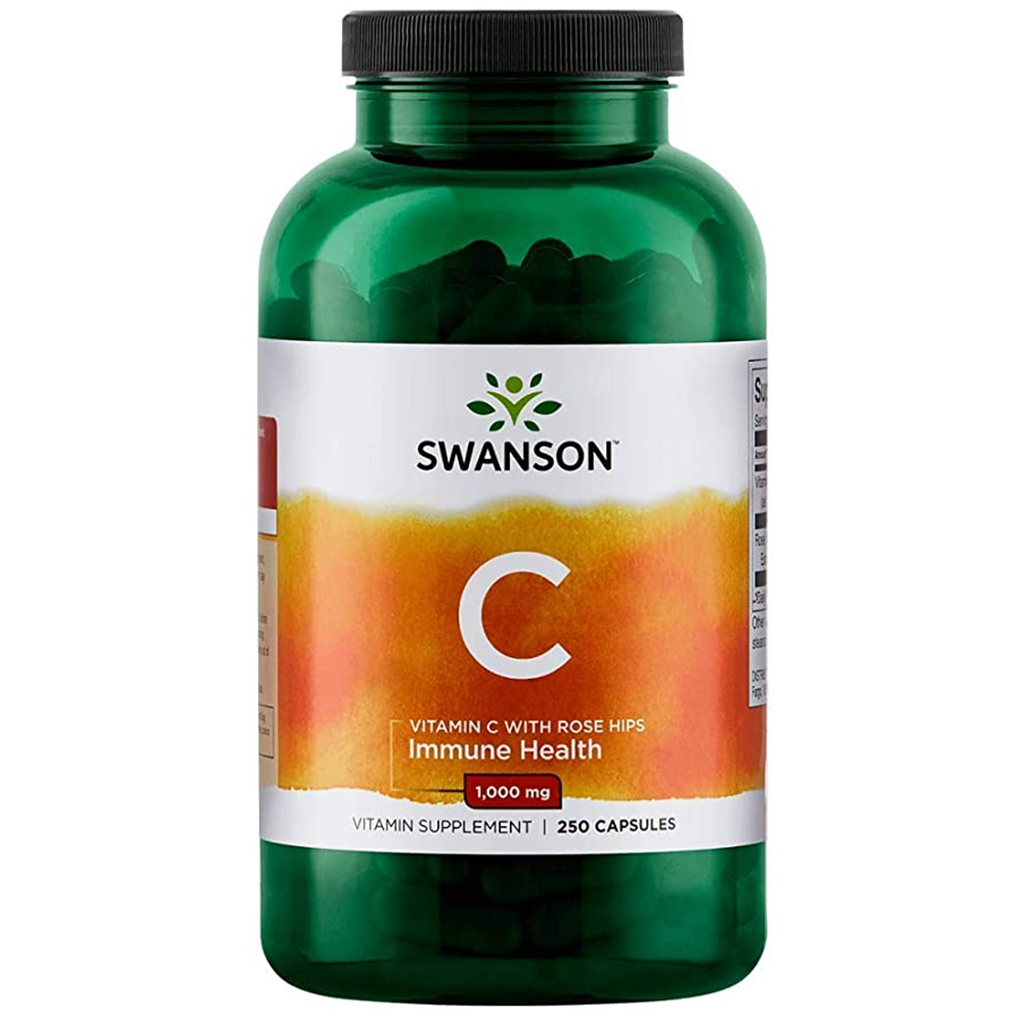 Swanson Premium Vitamin C  1,000 mg (with Rose Hips 15 mg) / 250 Caps