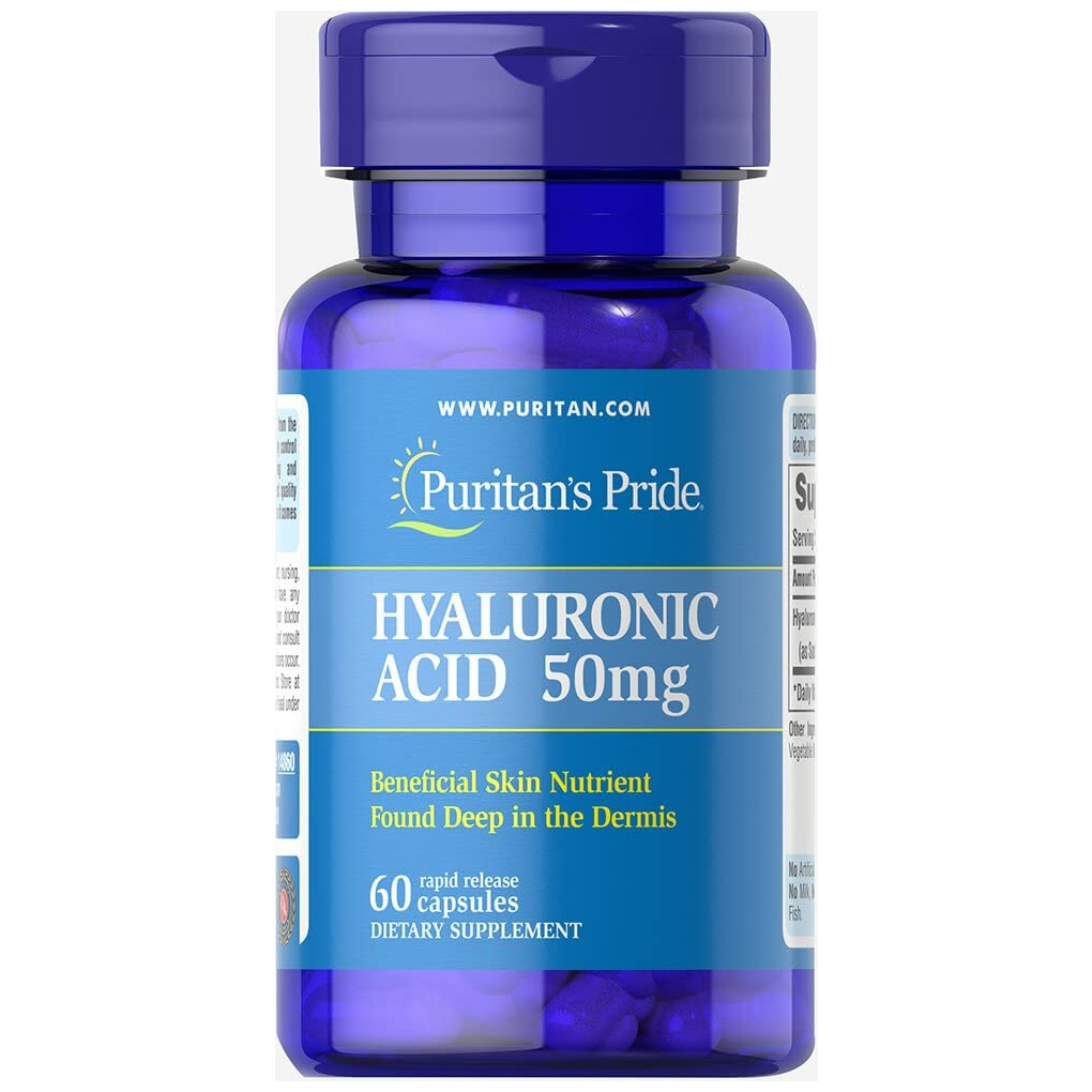 Puritan's Pride Hyaluronic Acid 50 mg / 60 Capsules