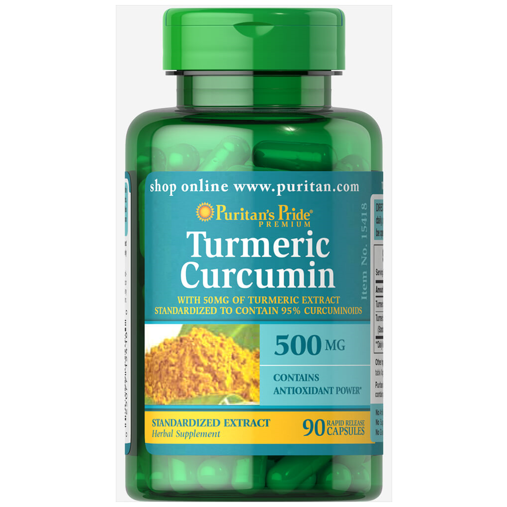 Puritan's Pride Turmeric Curcumin 500 mg / 90 Capsules