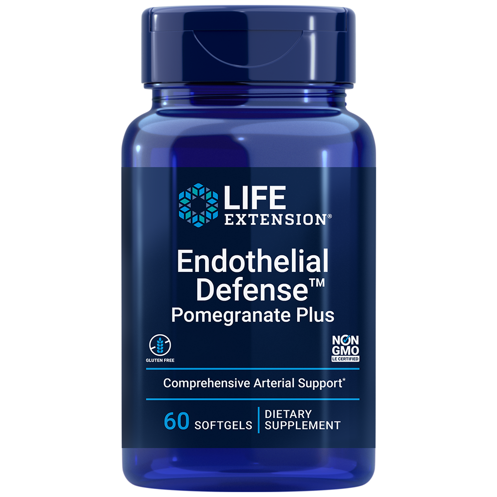 Life Extension  Endothelial Defense™ Pomegranate Plus / 60 Softgels  [providing 500 IU of SOD enzyme activity]