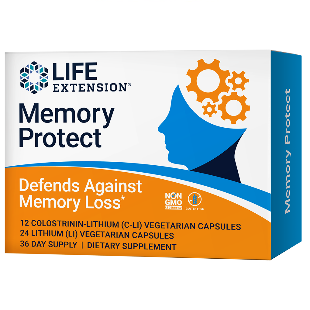 Life Extension Memory Protect 12 Colostrinin-Lithium (C-Li) Capsules | 24 Lithium (Li) Capsules