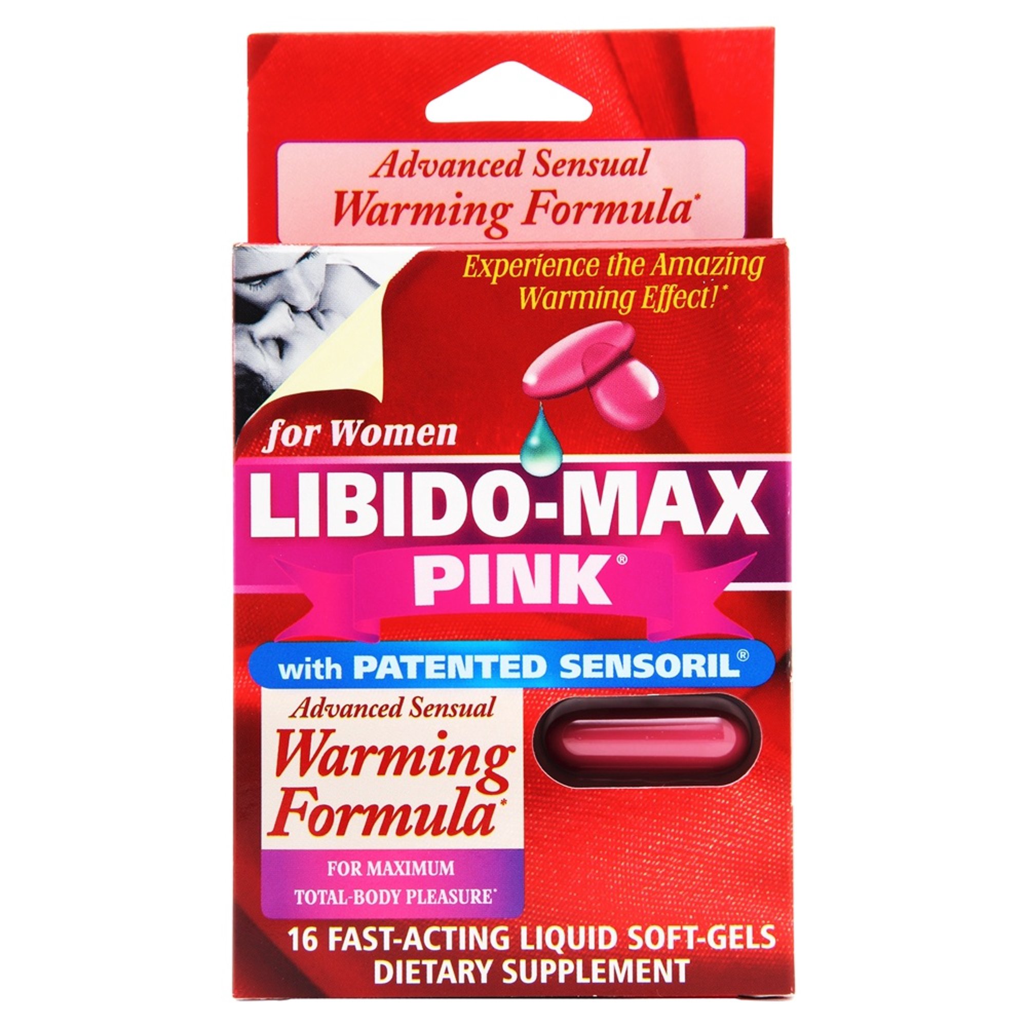 Applied Nutrition Libido-Max Pink, For Women, 16 Fast-Acting Liquid Soft-Gels