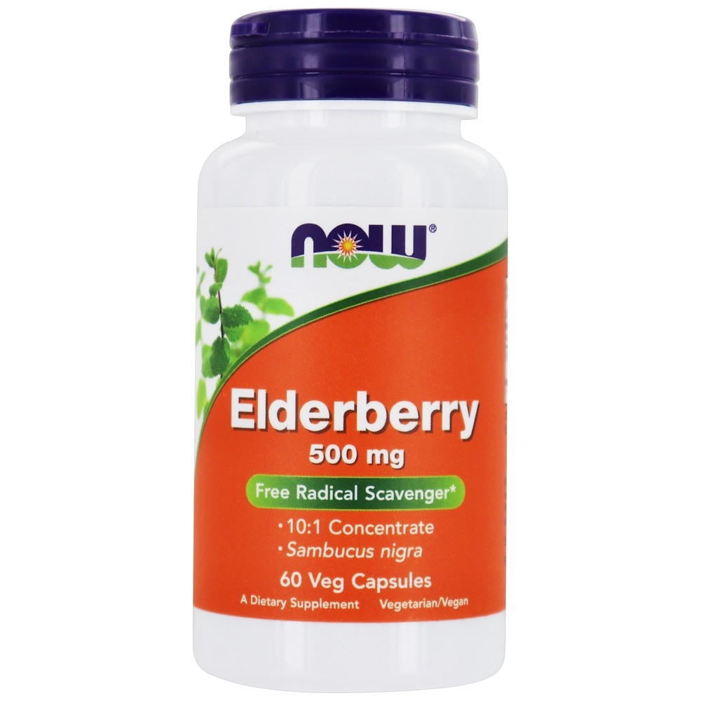 NOW Foods Elderberry Extract 500 mg. / 60 Vegetable Capsules